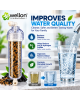 Wellon 13 Inch KDF 85 + Activated Carbon Inline Water Filter | Chlorine, Iron & Hydrogen Sulfide Reduction | Improves Taste & Odour | Transparent Refillable Filter .